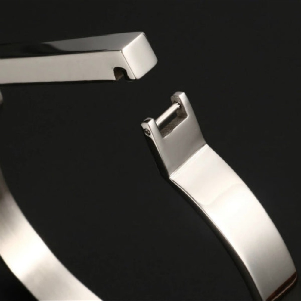 Lux Bar Bangle Bracelet - Stainless Steel - Picture 6 of 8